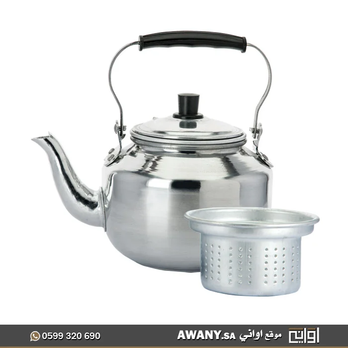 ابريق شاي مع شخال معدن
