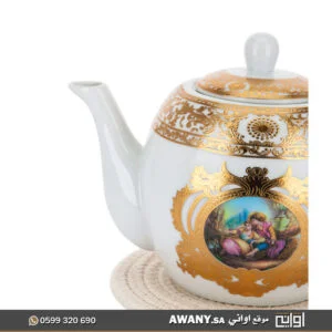 براد صين برسمة مطبوعة والوان ذهبية
