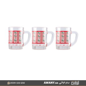 استكانات زجاج نقش فنجاني