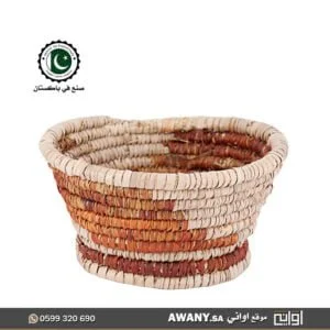 سلة خوص دائريه