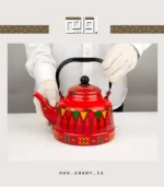 ⁦ابريق غضار نقشة عسيري احمر⁩ - الصورة ⁦11⁩