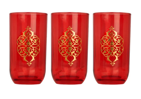 Cup 3 red engraving