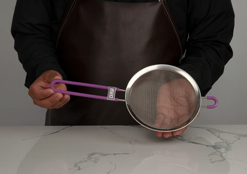 مصفى ستيل بنفسج تفاصيل تحجيم مصفى ستيل شبكية بلمسة بنفسجية مقاس 15 - الصورة 4