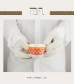 ⁦قدمي صوصاتك والتوابل بلمسة تراثية مميزة زبدية ميلامين مزخرفة قطر 7.5 سم⁩ - الصورة ⁦4⁩