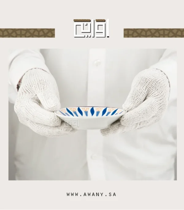 ⁦صحون بيالات بطابع الدمعة الزرقاء⁩ - الصورة ⁦3⁩