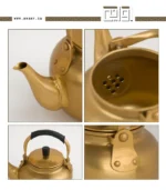 ⁦ابريق شاي اصفر كوري 1 لتر⁩ - الصورة ⁦3⁩