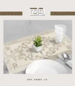 ⁦اصنع الفرق وقت التقديم لباد طاولة كلاسك بنقوش عشوائية⁩ - الصورة ⁦3⁩