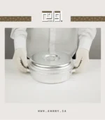 ⁦قدر معدن سادة للمأكولات التراثية غطاء كبس 23⁩ - الصورة ⁦5⁩