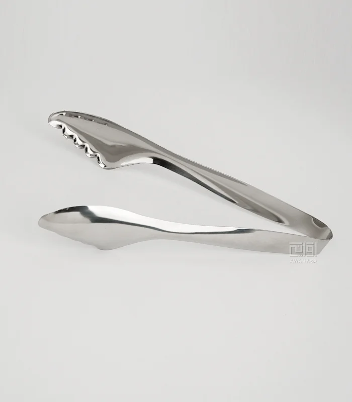 ملقط طعام فضي ملقط طعام ستانلس ستيل تحكم وأناقة في التقديم - الصورة 2