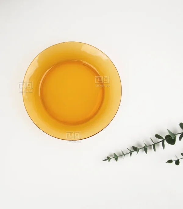 ⁦صحن رز زجاج عسلي صغير عميق فرنسي⁩ - الصورة ⁦3⁩