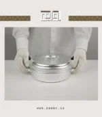 ⁦قدر ألمنيوم تراثي بنقوش عربية اصيلة مقاس 23⁩ - الصورة ⁦6⁩