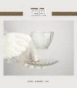 ⁦لحظة دافئة قلب مطمئن وكوب لا ينسى كوب زجاجي مع صحن التقديم⁩ - الصورة ⁦4⁩