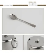 ⁦لمسة اناقة في كل رشة سكرية ستانلس مع الملعقة⁩ - الصورة ⁦4⁩