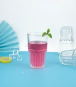 ⁦كأس زجاج بتصميم راق يحتضن نكهة الانتعاش سعة 470 مل 🌿⁩ - الصورة ⁦2⁩