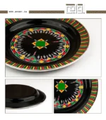 ⁦فخامة الاسود على مائدتك صحن غضار  نقش عسيري مقاس 21⁩ - الصورة ⁦3⁩