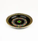 فخامة الاسود على مائدتك صحن غضار  نقش عسيري مقاس 21