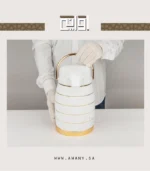 ⁦راحة في كل ضغطة ترمس ابيض مع اللمسة الذهبية سعة 2.5 لتر⁩ - الصورة ⁦13⁩