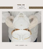 ⁦راحة في كل ضغطة ترمس ابيض مع اللمسة الذهبية سعة 2.5 لتر⁩ - الصورة ⁦14⁩