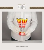 ⁦مبخر تراثي نقش خد المنديل احمر وسط⁩ - الصورة ⁦8⁩