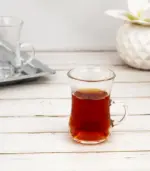 ⁦استكانن مع لون الشاهي الحقيقي استكانات شاي زجاج سعة 100 مل⁩ - الصورة ⁦2⁩